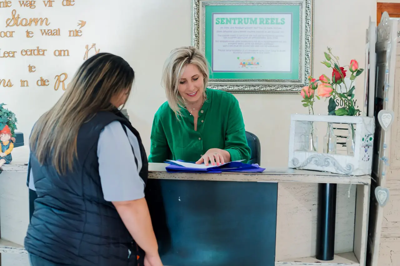 A warm welcome at the Tina Cowley Eversdal reception desk